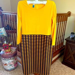 NWOT Yellow Checked Dress (Bought in Africa)